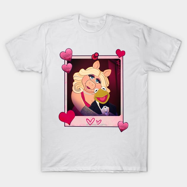 Kermie and Piggy T-Shirt by AngelicaNyneave